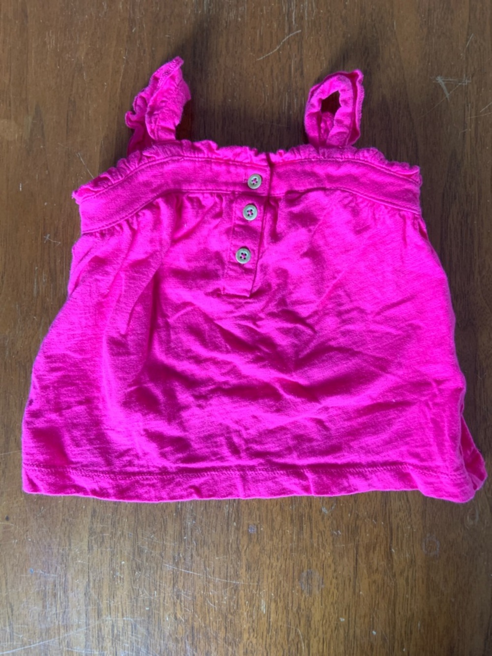 🍓3/$10 Carters Toddler Pink Ruffle Strap Tank Top size 9m